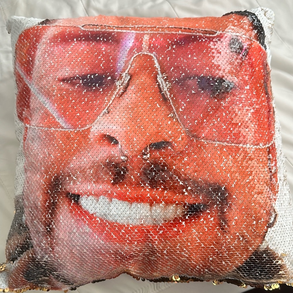 Double Sided Bad Bunny Throw Pillow